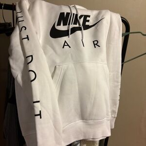 Nike Air White Hoodie with Black Logo